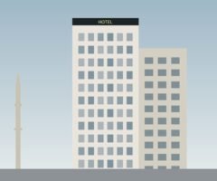 Hotel tower close to the Haram