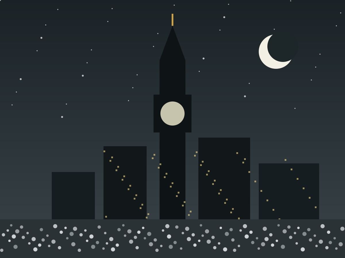 Makkah skyline and clock tower at night
